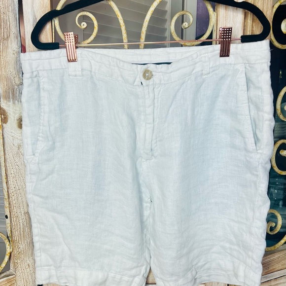 Zara 100% Linen Men's White Shorts - Picture 1 of 12